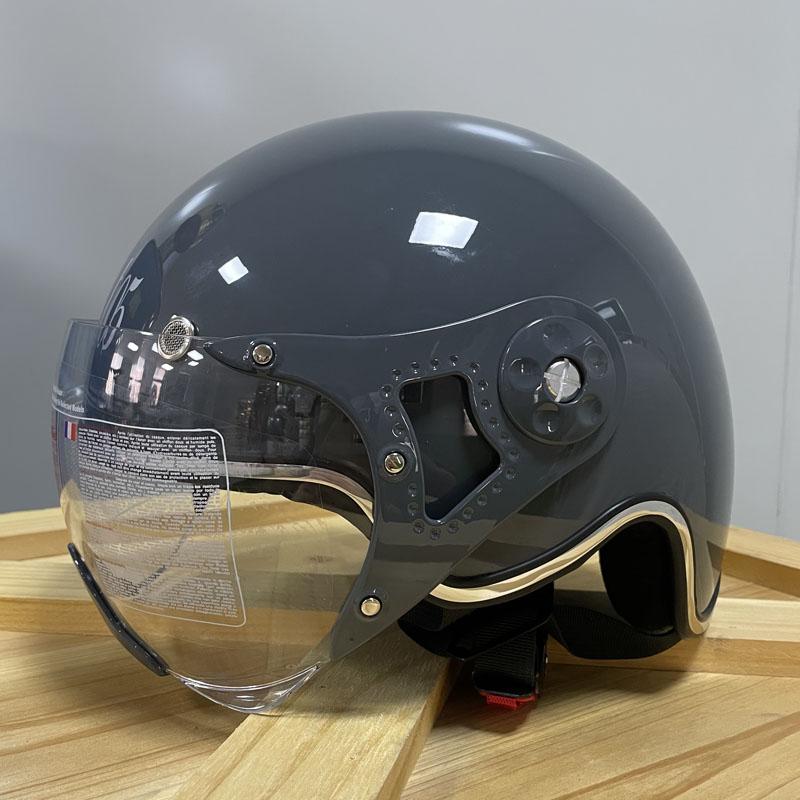 MT05 Motosiklet Vintage Kask 1/2 Kask Retro Unisex Motorlu Bisiklet Kaskları